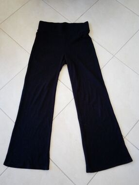 Old Navy Black Ribbed Wide-Leg Leggings